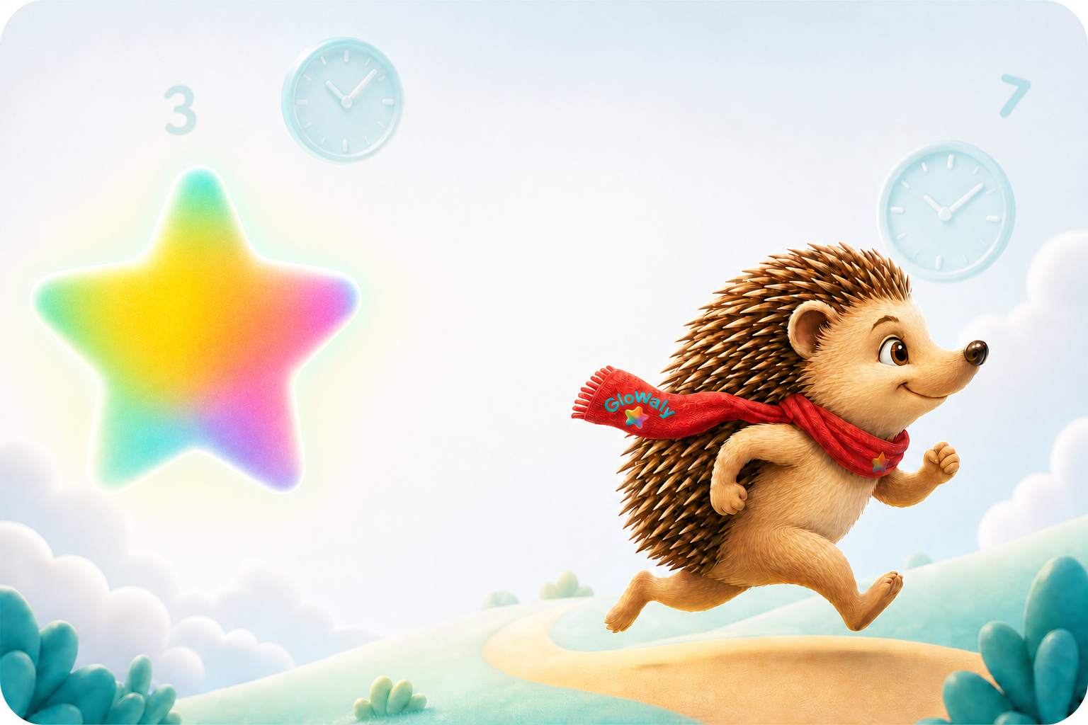 Time Master hedgehog running through a glowing world of clocks and numbers